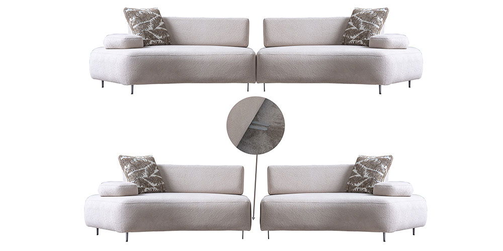 Puzzle Köşe Koltuk Takımı Beyaz