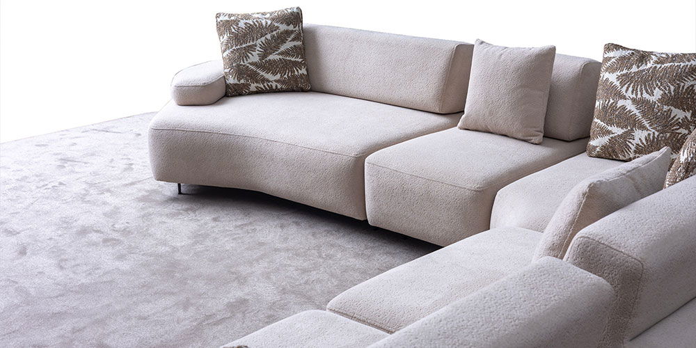 Puzzle Köşe Koltuk Takımı Beyaz