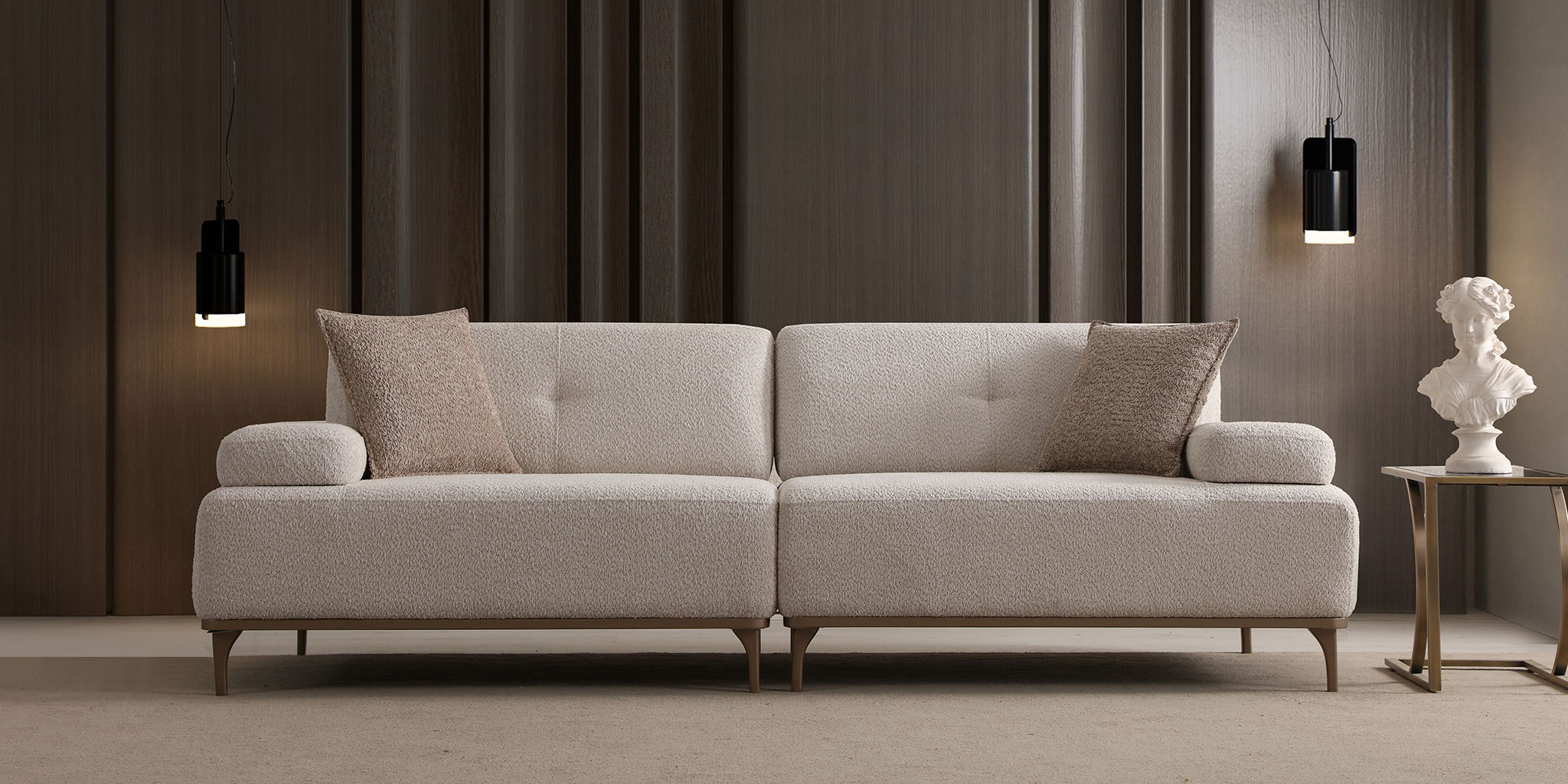 Lina Koltuk Takımı Krem