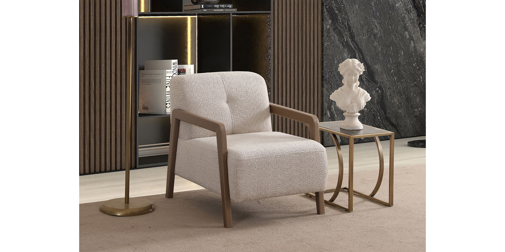 Lina Koltuk Takımı Krem