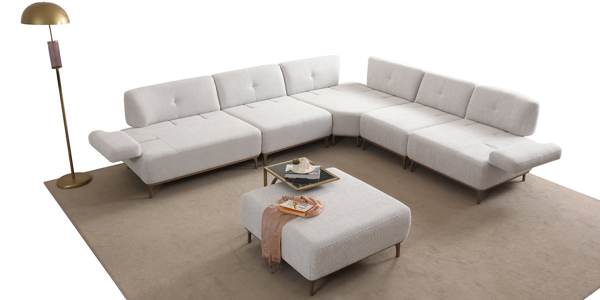 Lina Köşe Koltuk Takımı Gri