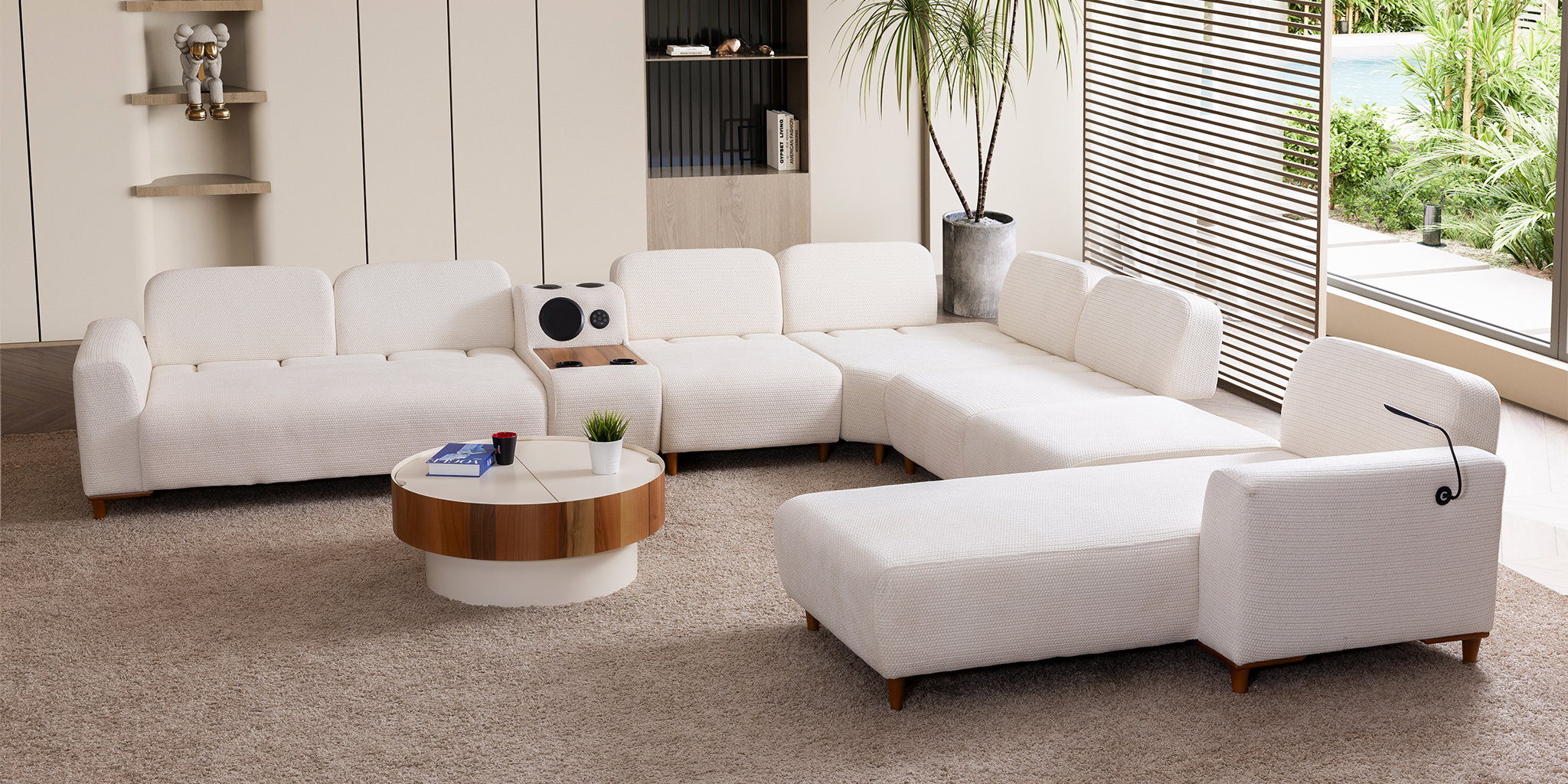 Prag Köşe Koltuk Takımı Beyaz