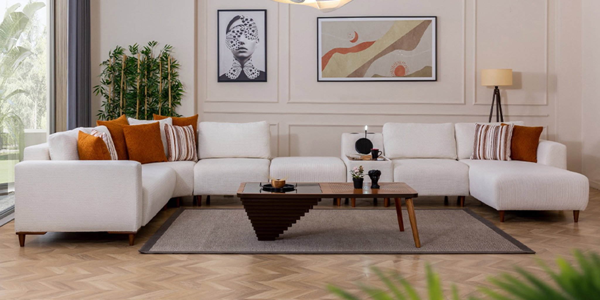 Prag Köşe Koltuk Takımı Krem