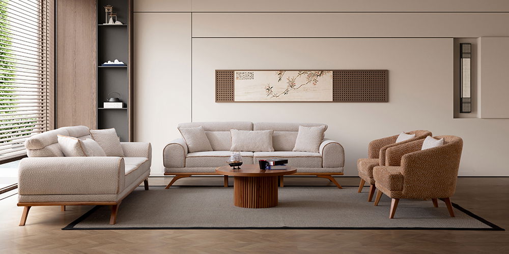 Duru Koltuk Takımı Krem