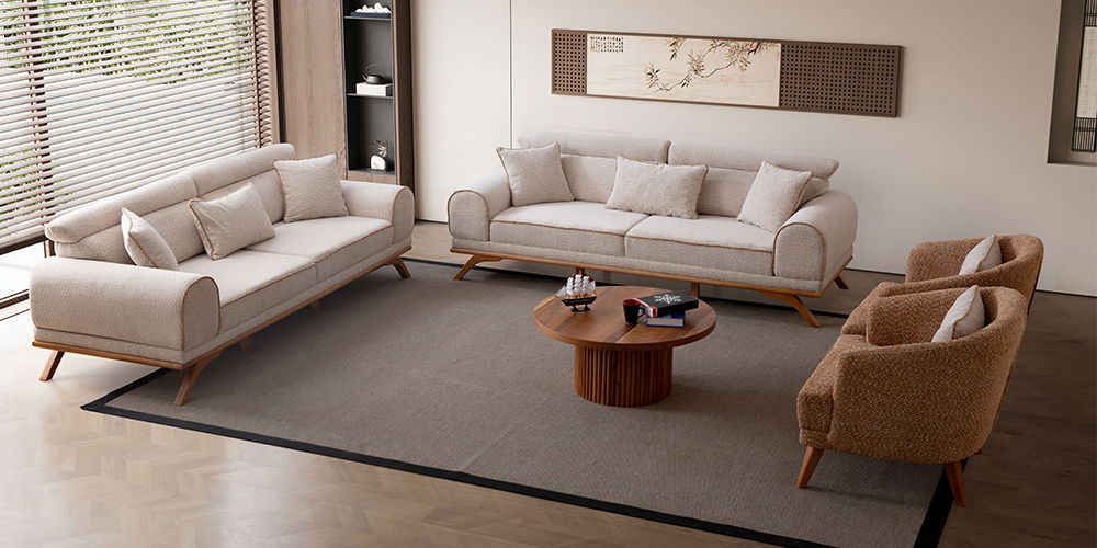 Duru Koltuk Takımı Krem