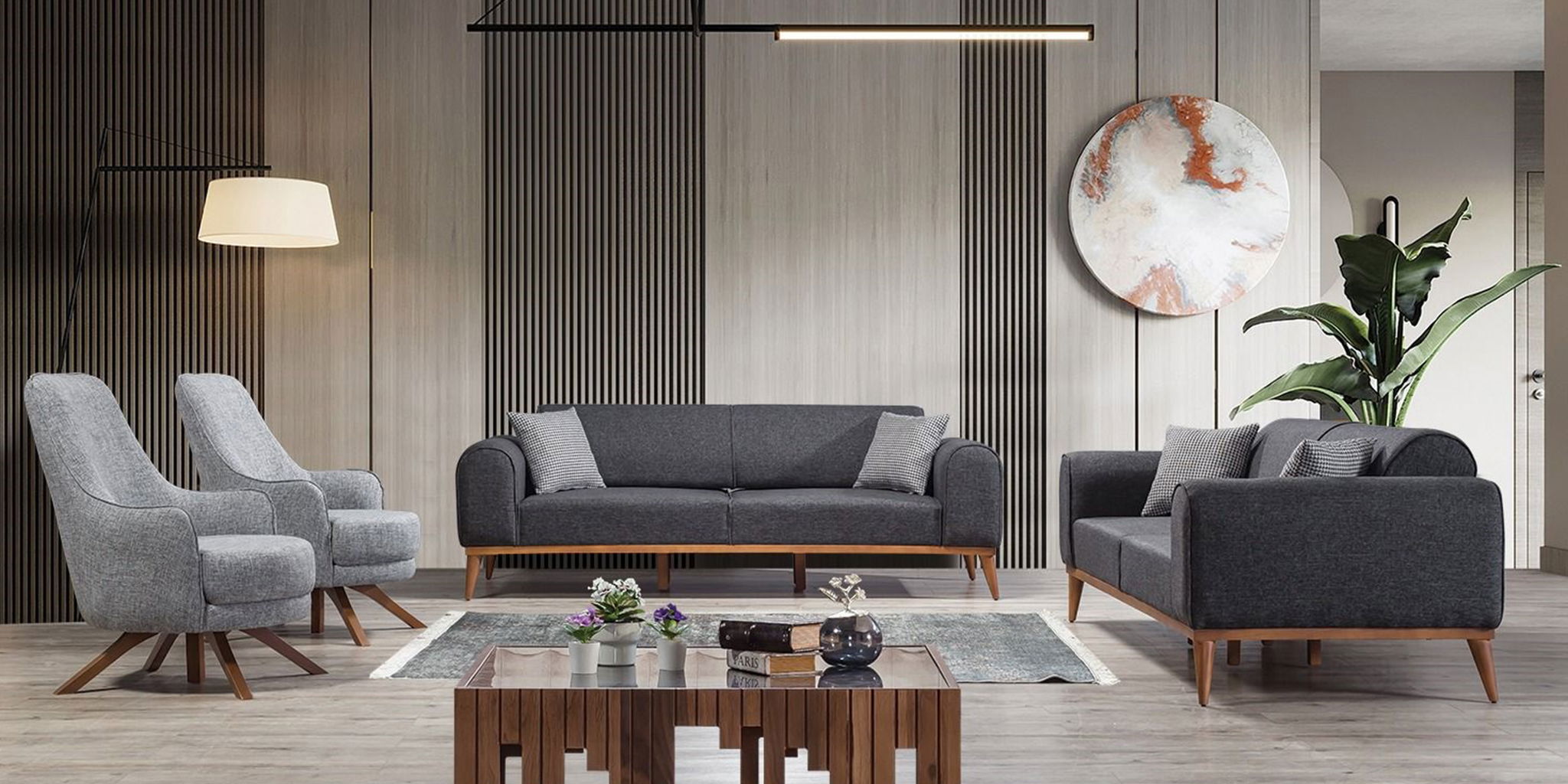 Leon Koltuk Takımı Ahşap