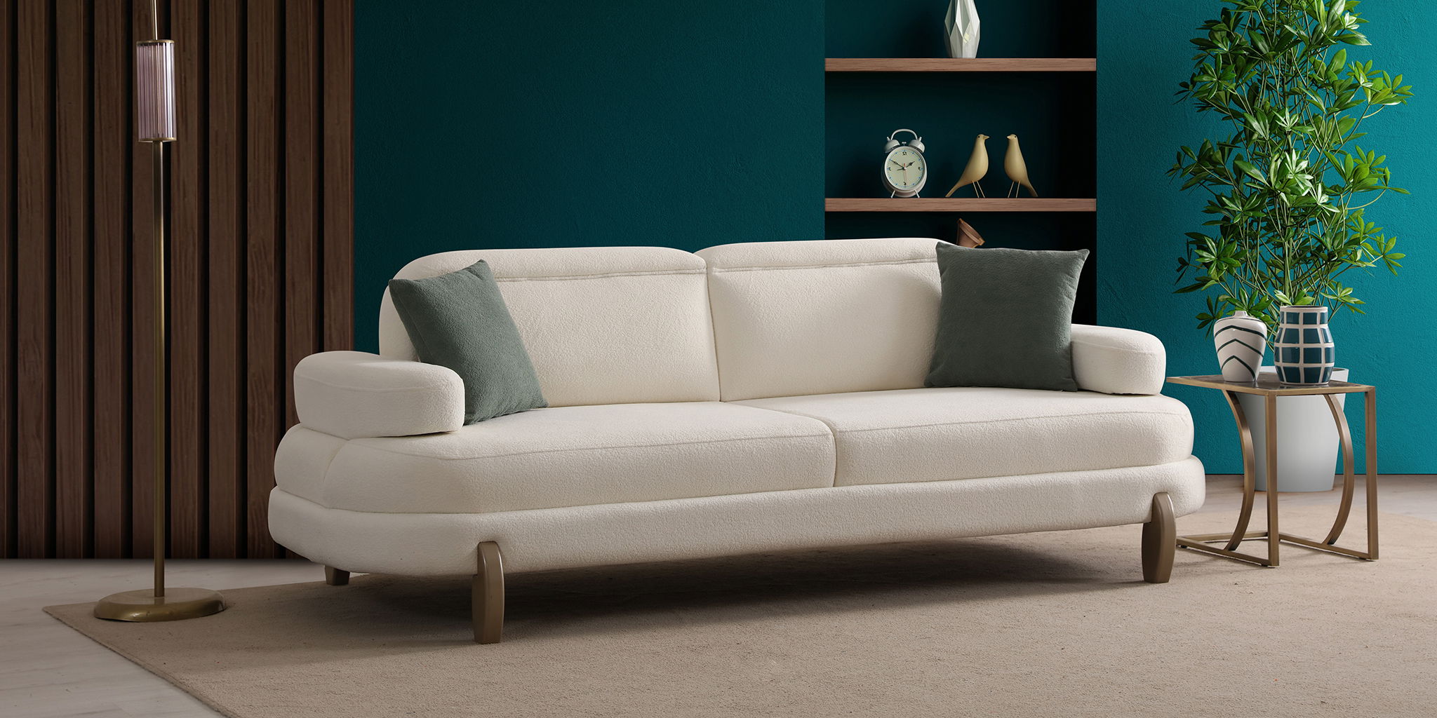 Puffy Koltuk Takımı Ahşap