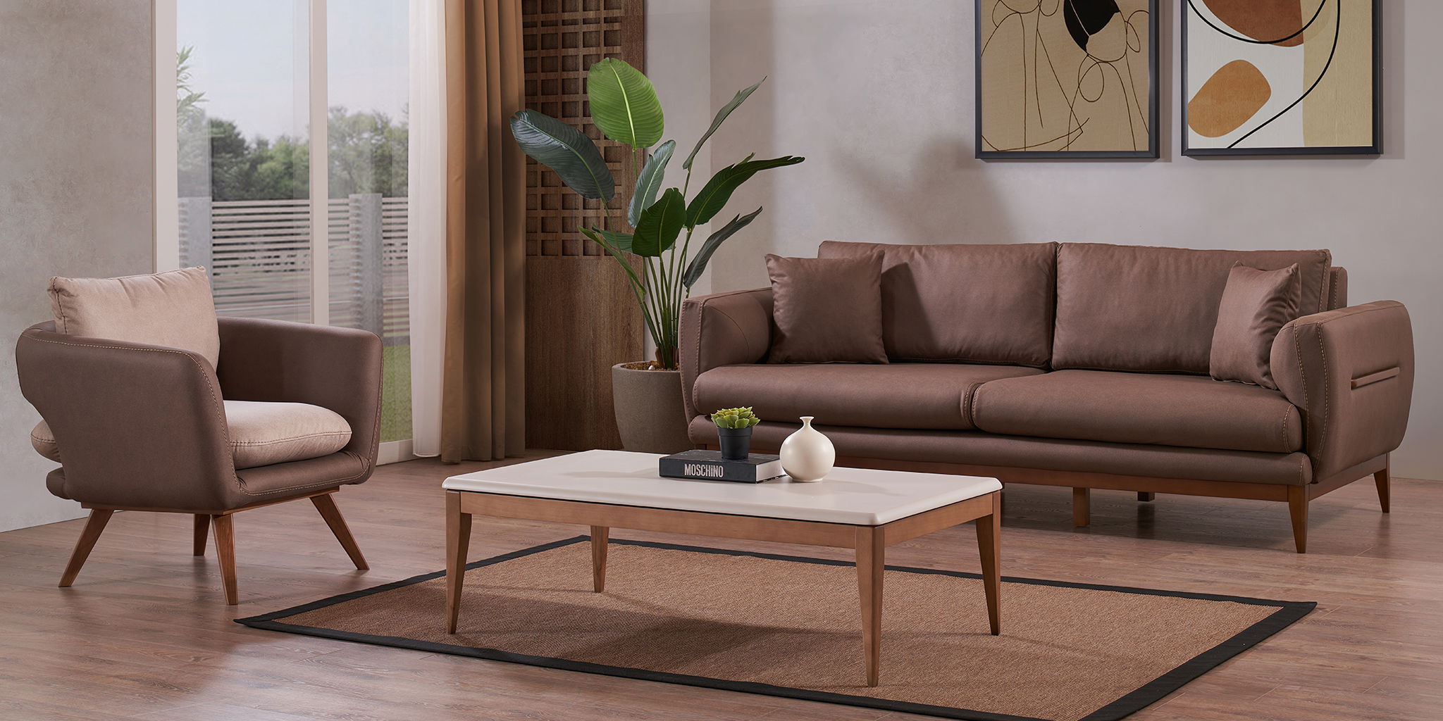 Monza Koltuk Takımı Ekru