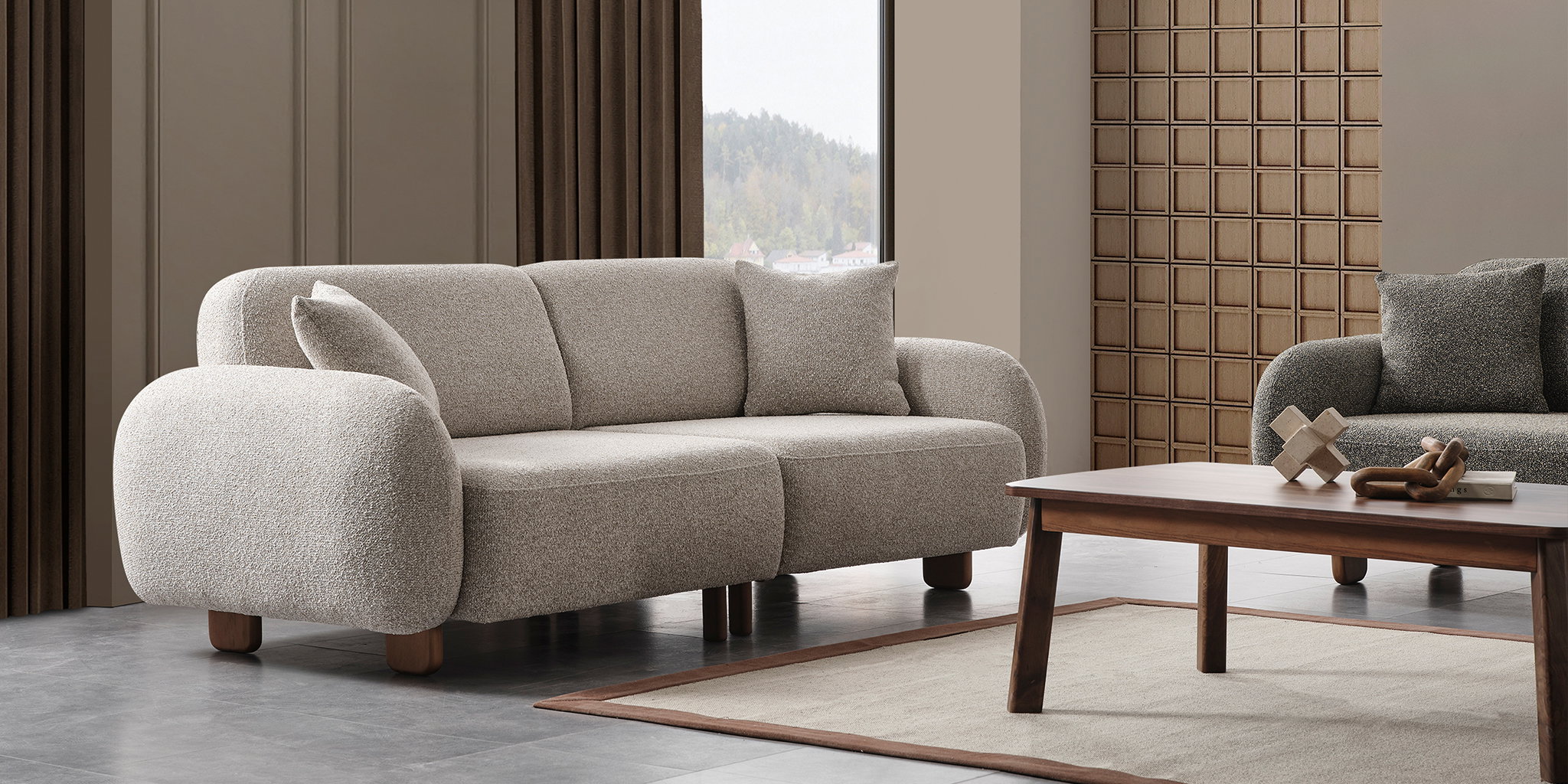 Moon Koltuk Takımı Krem