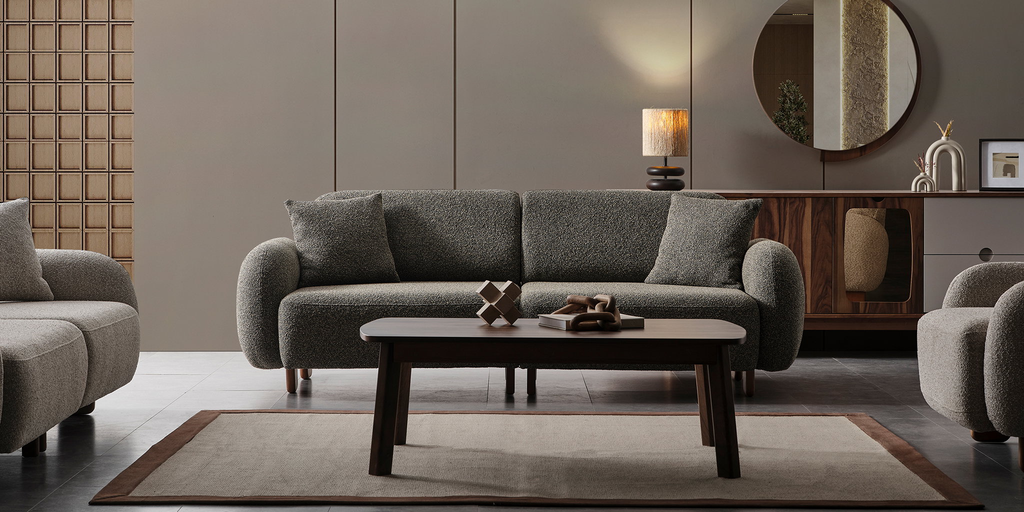 Moon Koltuk Takımı Krem