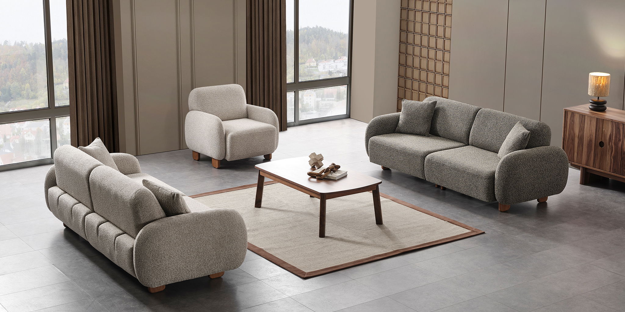 Moon Koltuk Takımı Krem