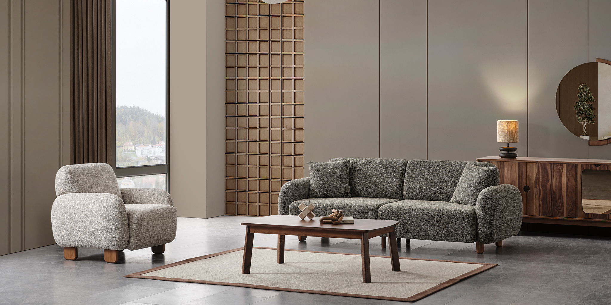 Moon Koltuk Takımı Krem