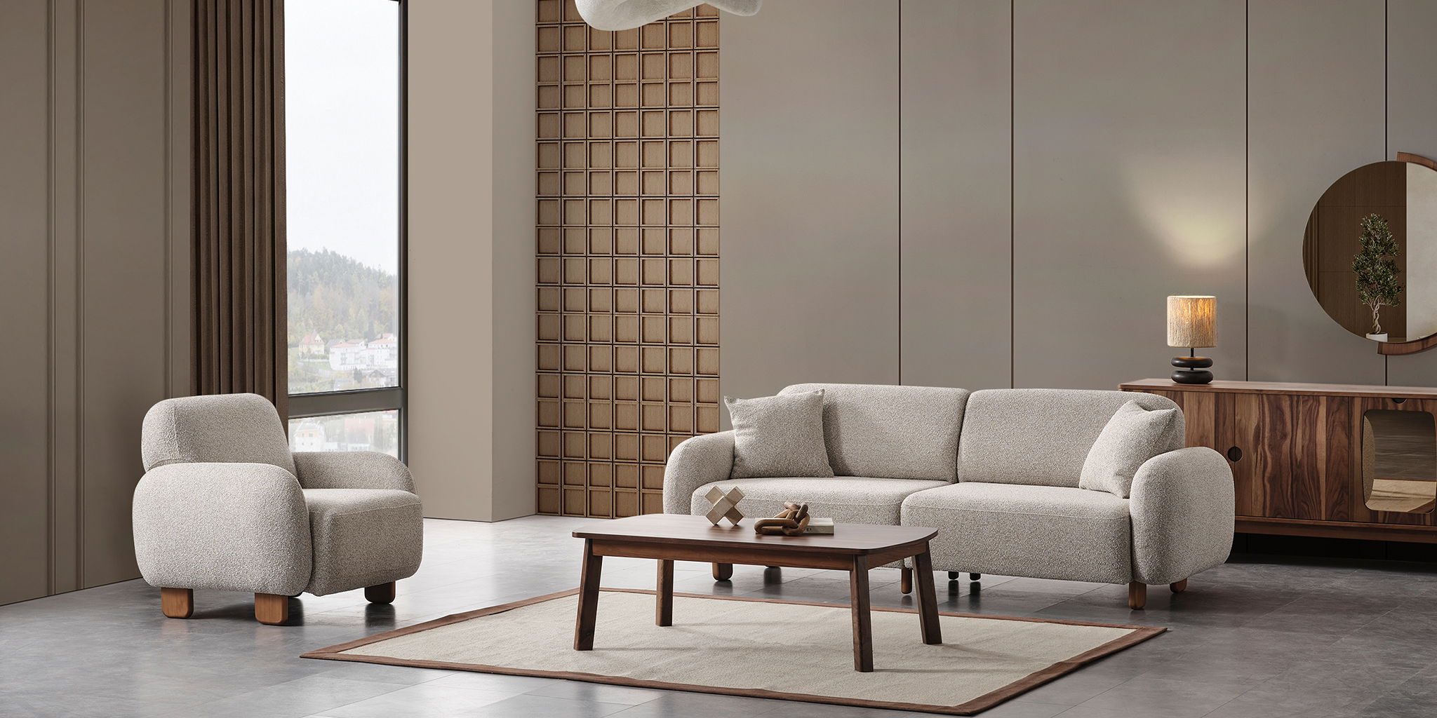 Moon Koltuk Takımı Krem