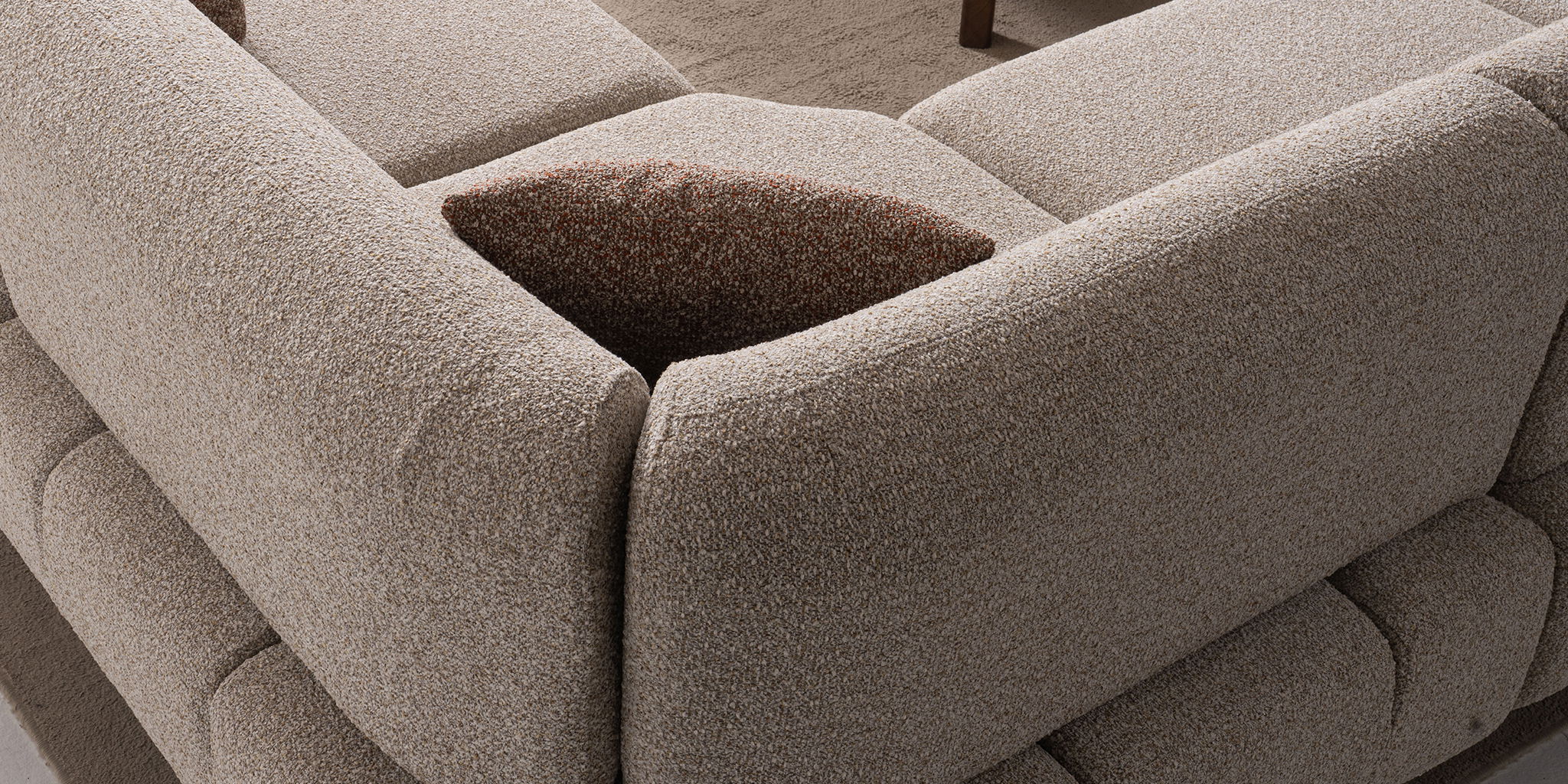 Moon Köşe Koltuk Takımı Krem