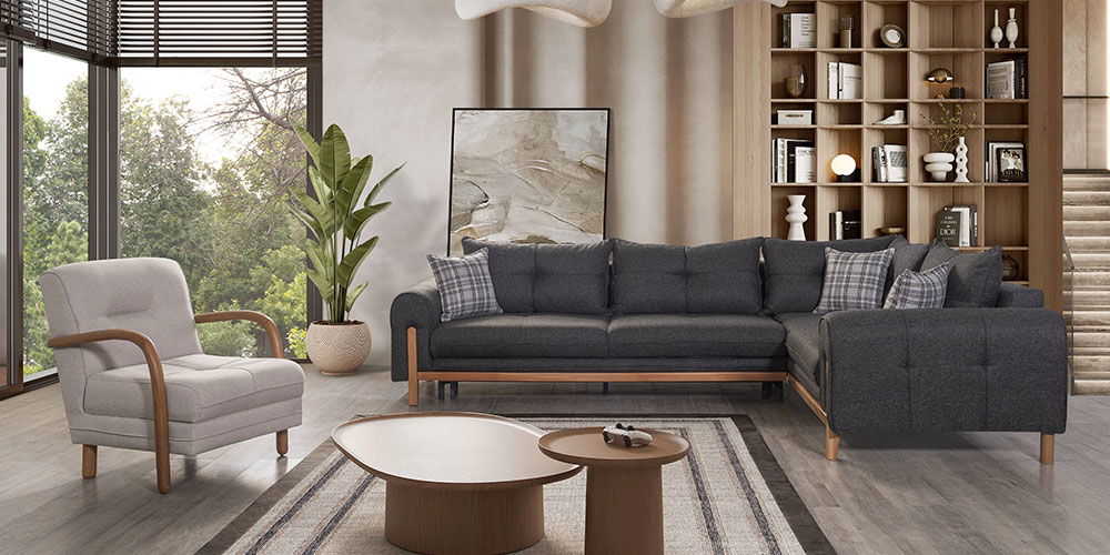 Deniz Köşe Koltuk Takımı Antrasit