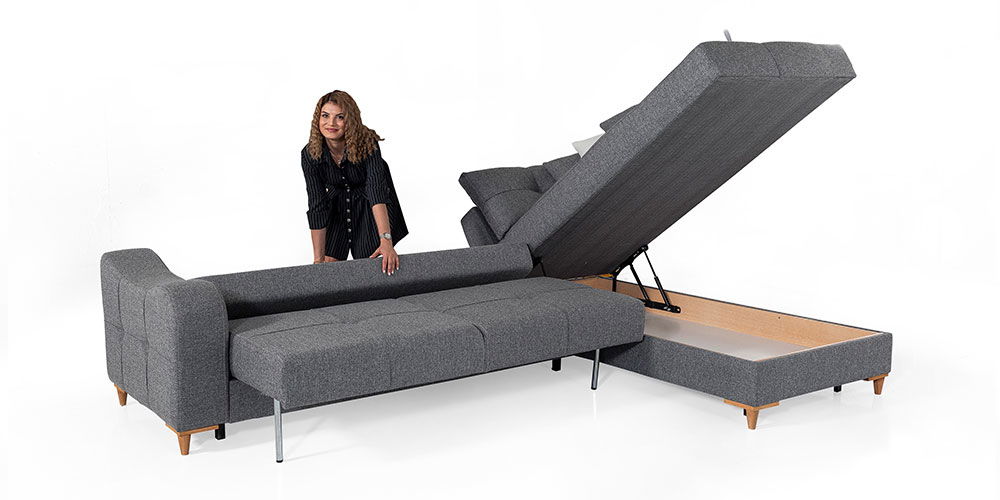 Havuz Köşe Koltuk Takımı Antrasit