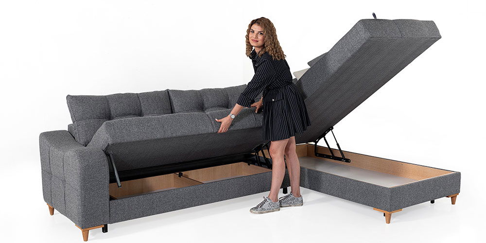 Havuz Köşe Koltuk Takımı Antrasit