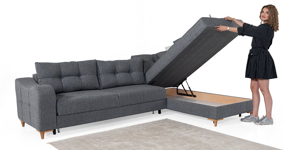 Havuz Köşe Koltuk Takımı Antrasit