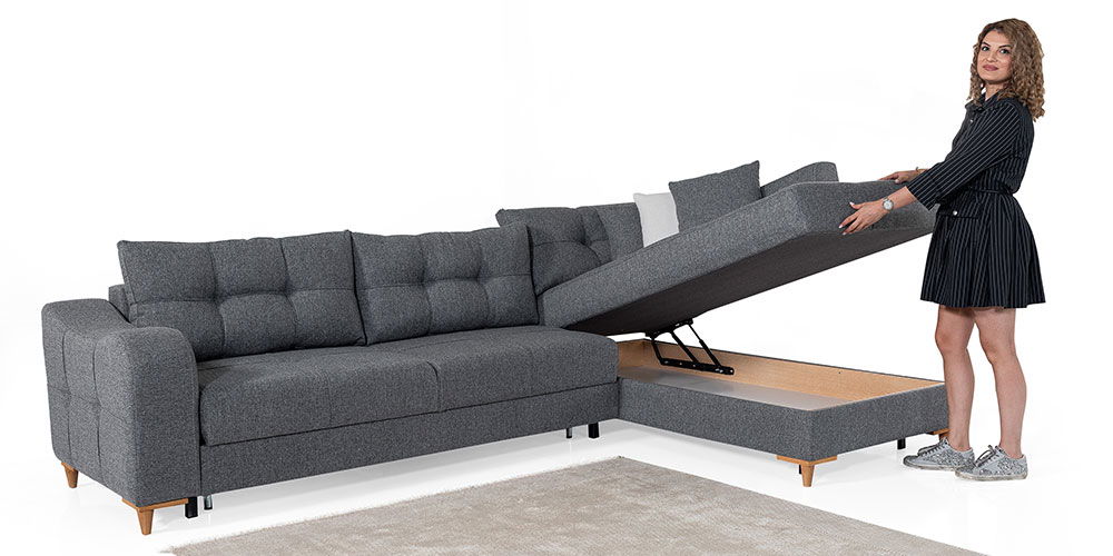 Havuz Köşe Koltuk Takımı Antrasit