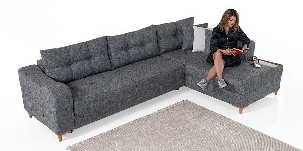 Havuz Köşe Koltuk Takımı Antrasit