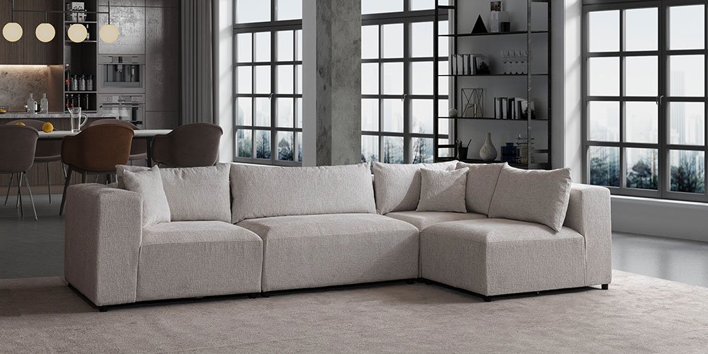 Lara Köşe Koltuk Takımı Gri