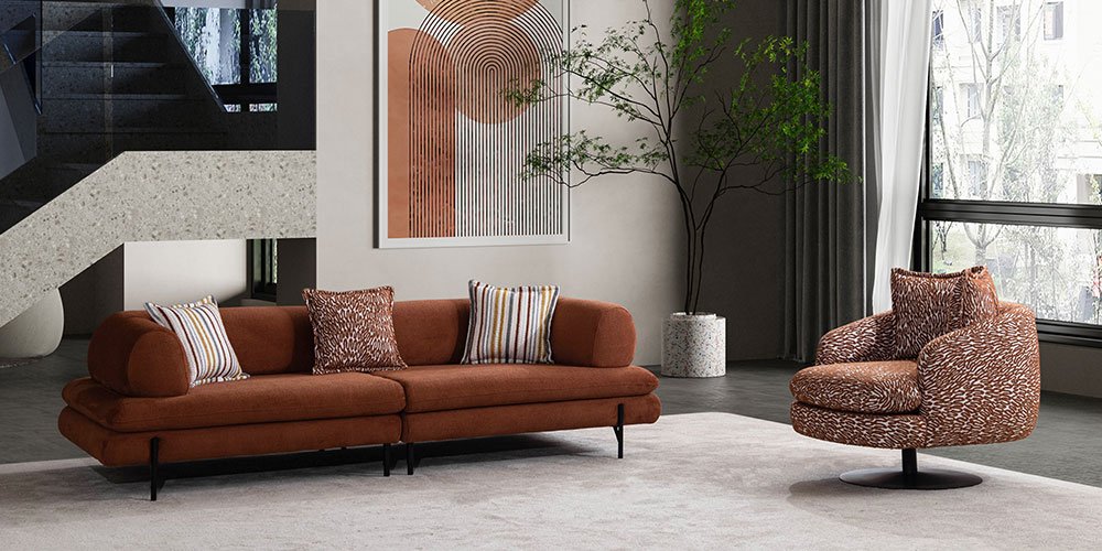 Prada Koltuk Takımı Turuncu