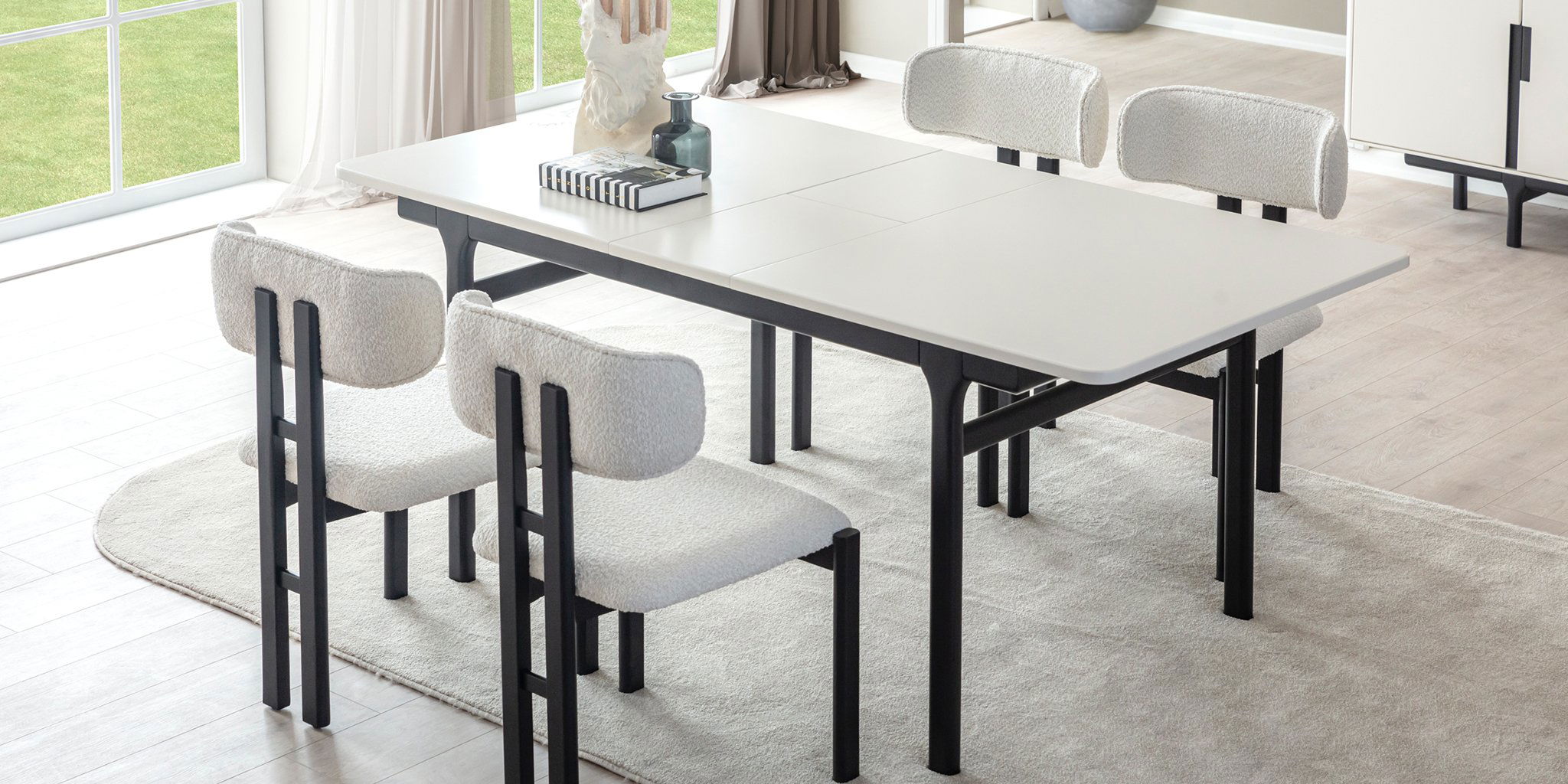 Aura Yemek Odası Takımı Siyah