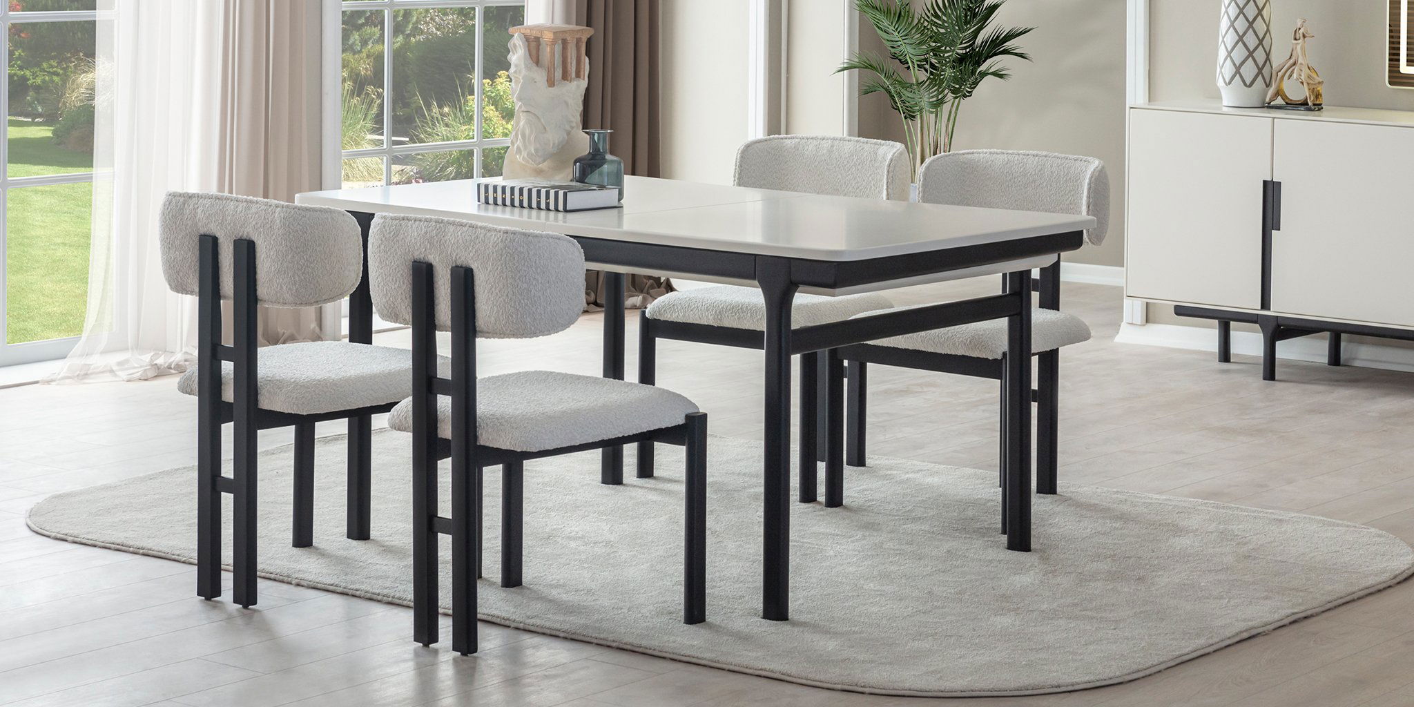 Aura Yemek Odası Takımı Siyah