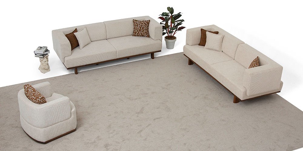 Rolex Koltuk Takımı Krem