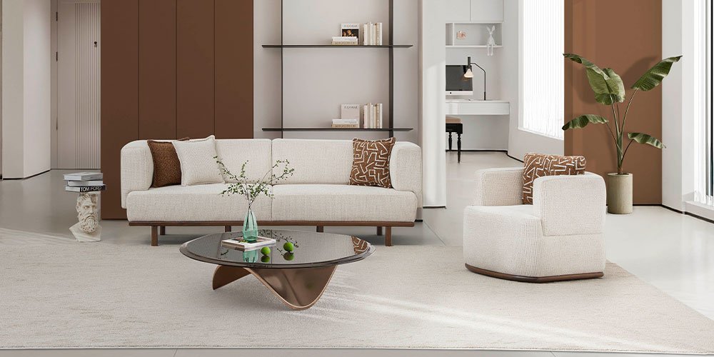 Rolex Koltuk Takımı Krem