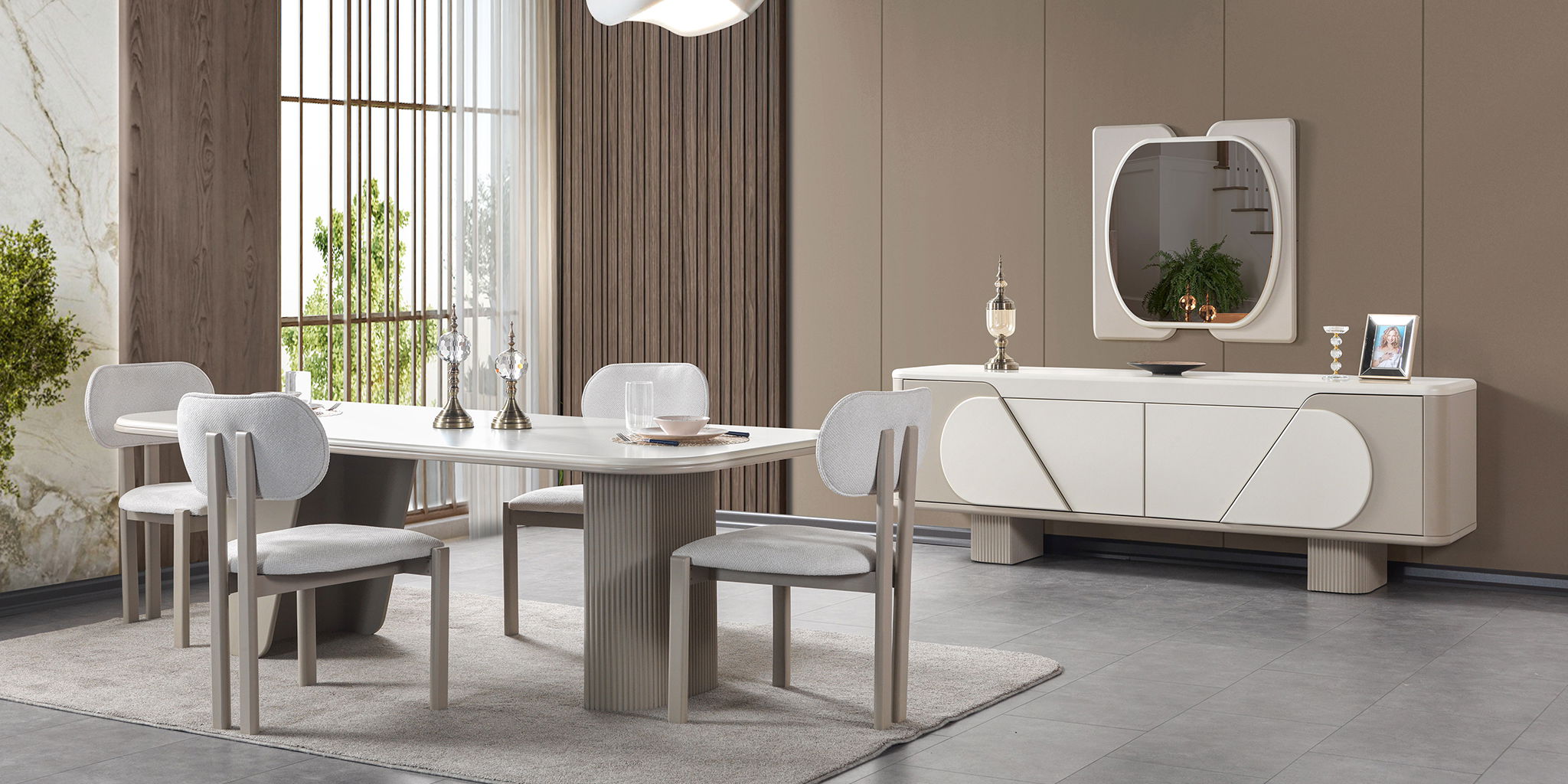 Piramit Yemek Odası Takımı