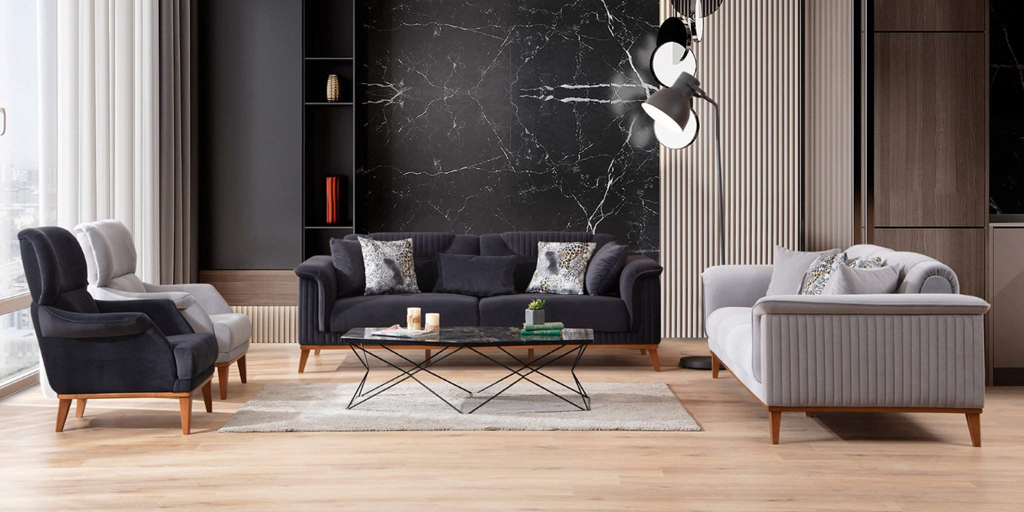 Bahar Koltuk Takımı Antrasit