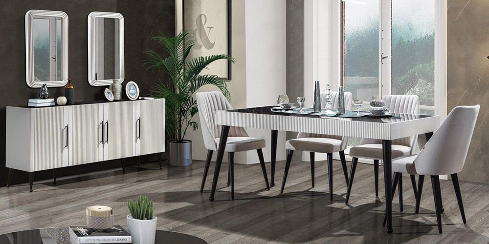 Asil  Yemek Odası Takımı Beyaz