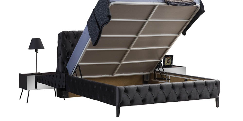 Bronze Yatak Odası Takımı Giyinme Dolaplı Antrasit