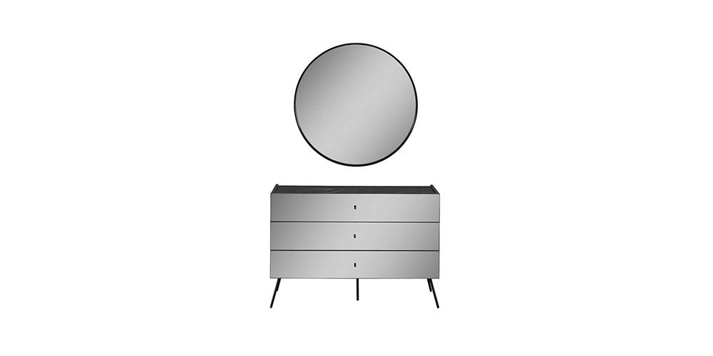 Bronze Yatak Odası Takımı Giyinme Dolaplı Antrasit