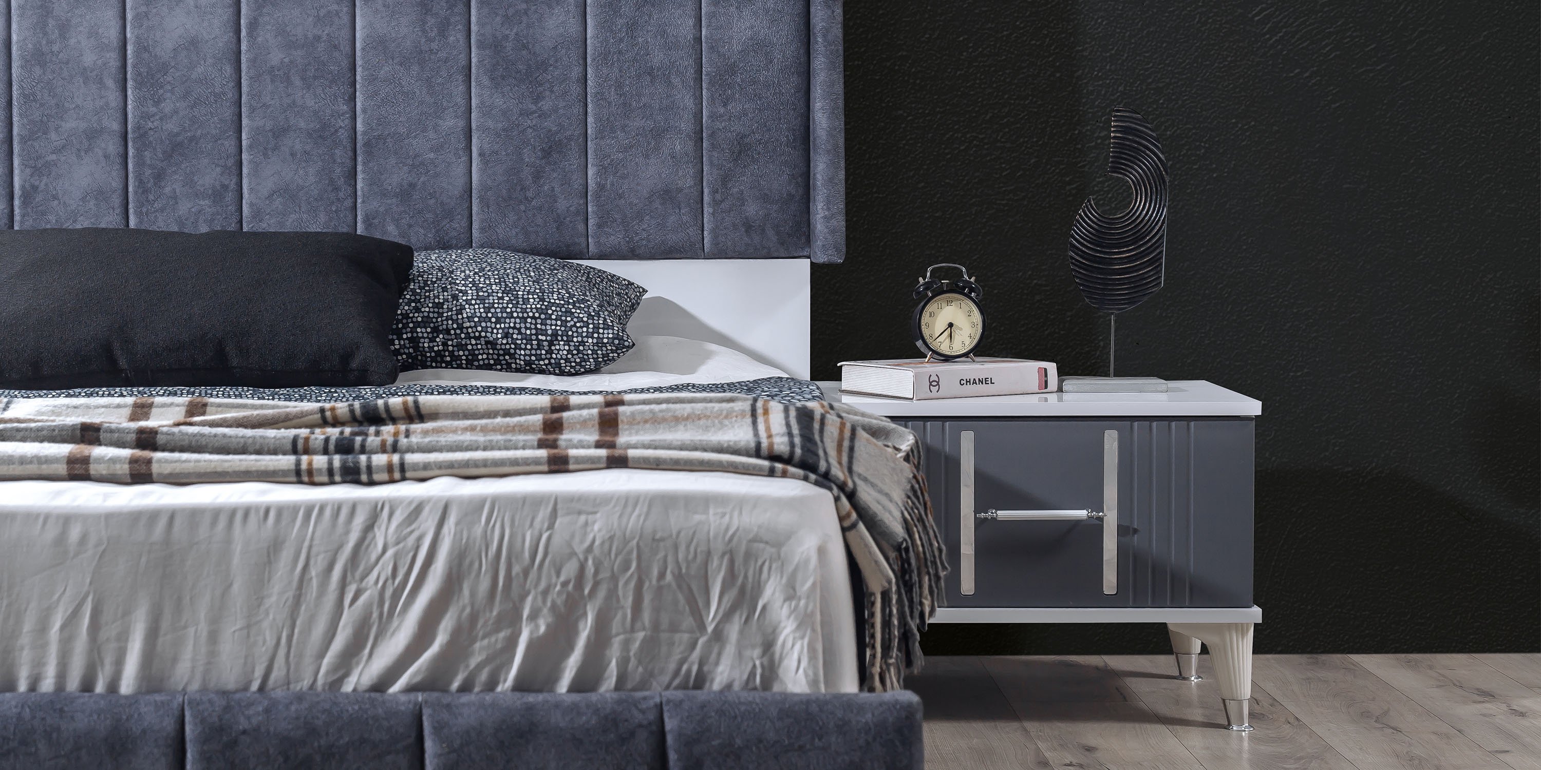 Güneş Yatak Odası Takımı Antrasit