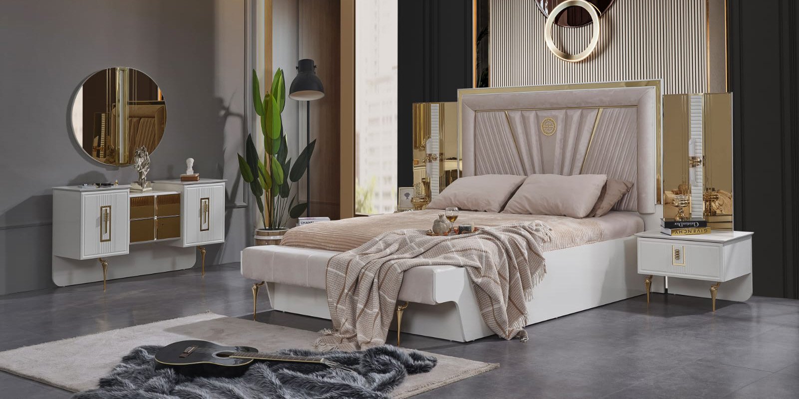 Majeste Yatak Odası Takımı Gold Aytaşı