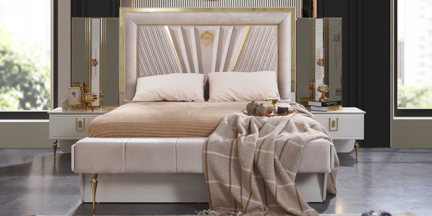 Majeste Yatak Odası Takımı Gold Aytaşı