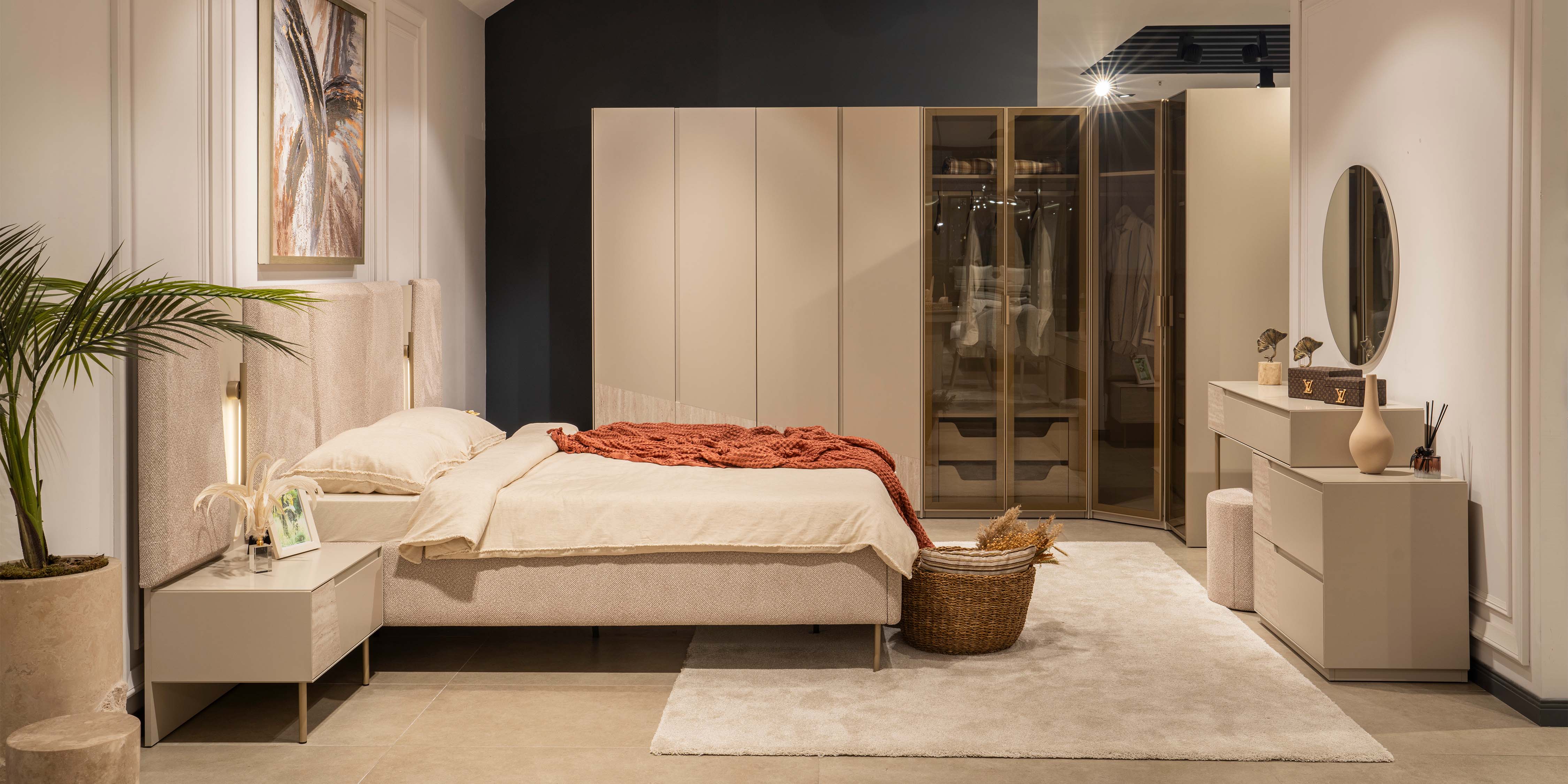 Rams Köşe Dolaplı Yatak Odası Takımı