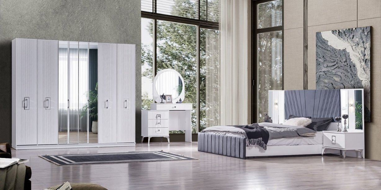 Rio Gri Yatak Odası Takımı Mdf