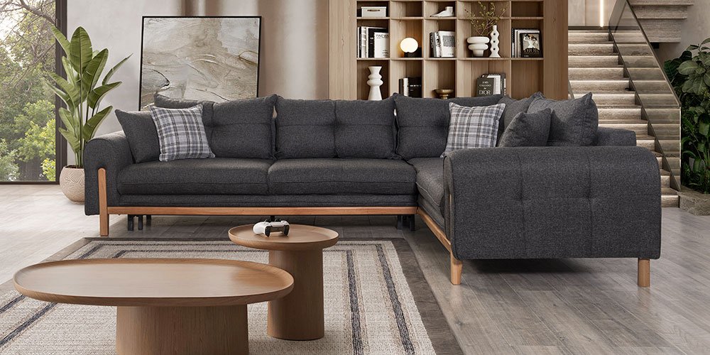 Deniz Köşe Koltuk Takımı Antrasit