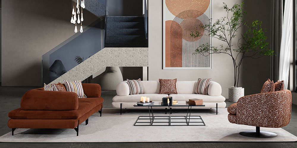 Prada Koltuk Takımı Turuncu