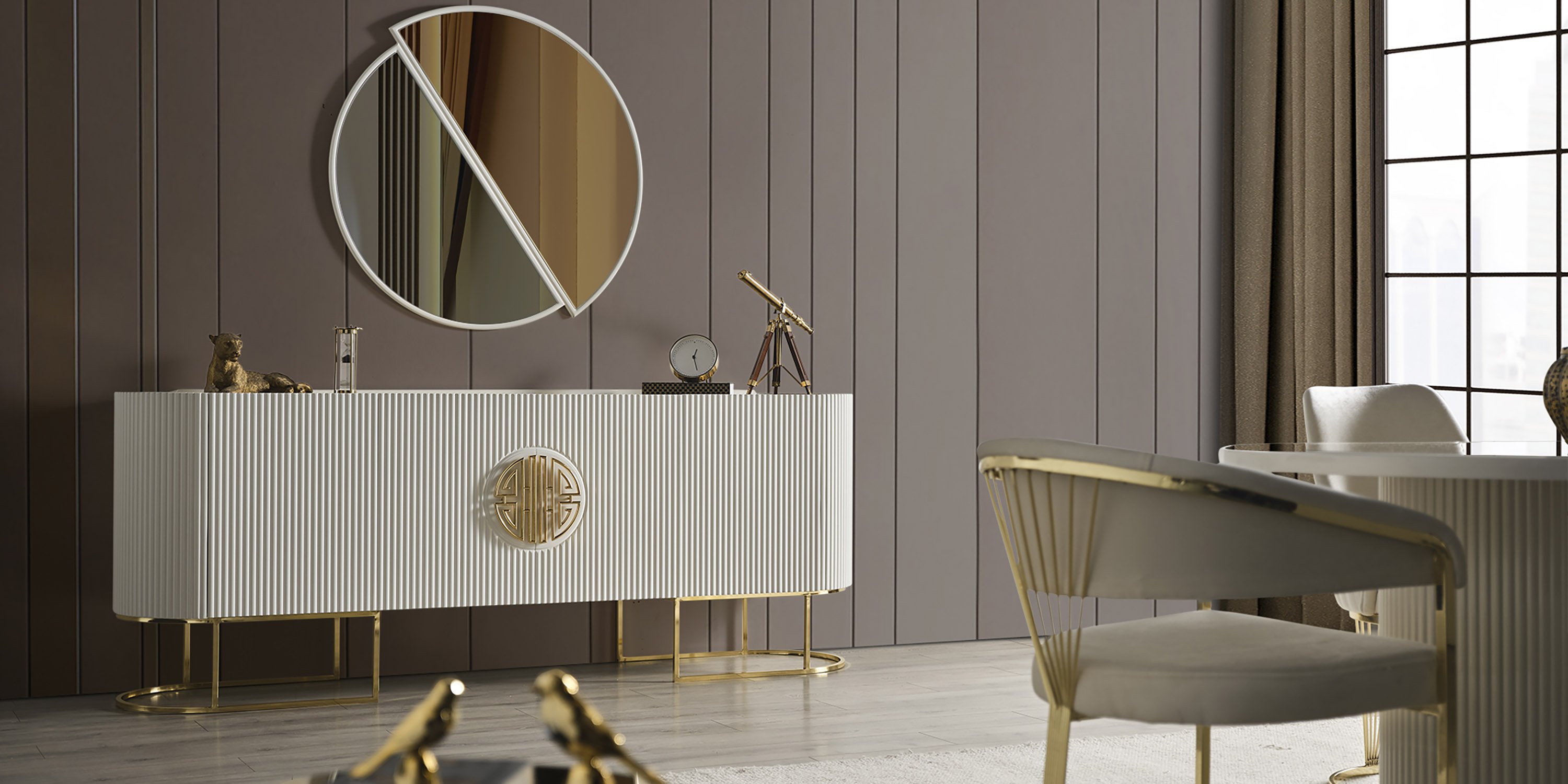 Gucci Yemek Odası Takımı Ekru