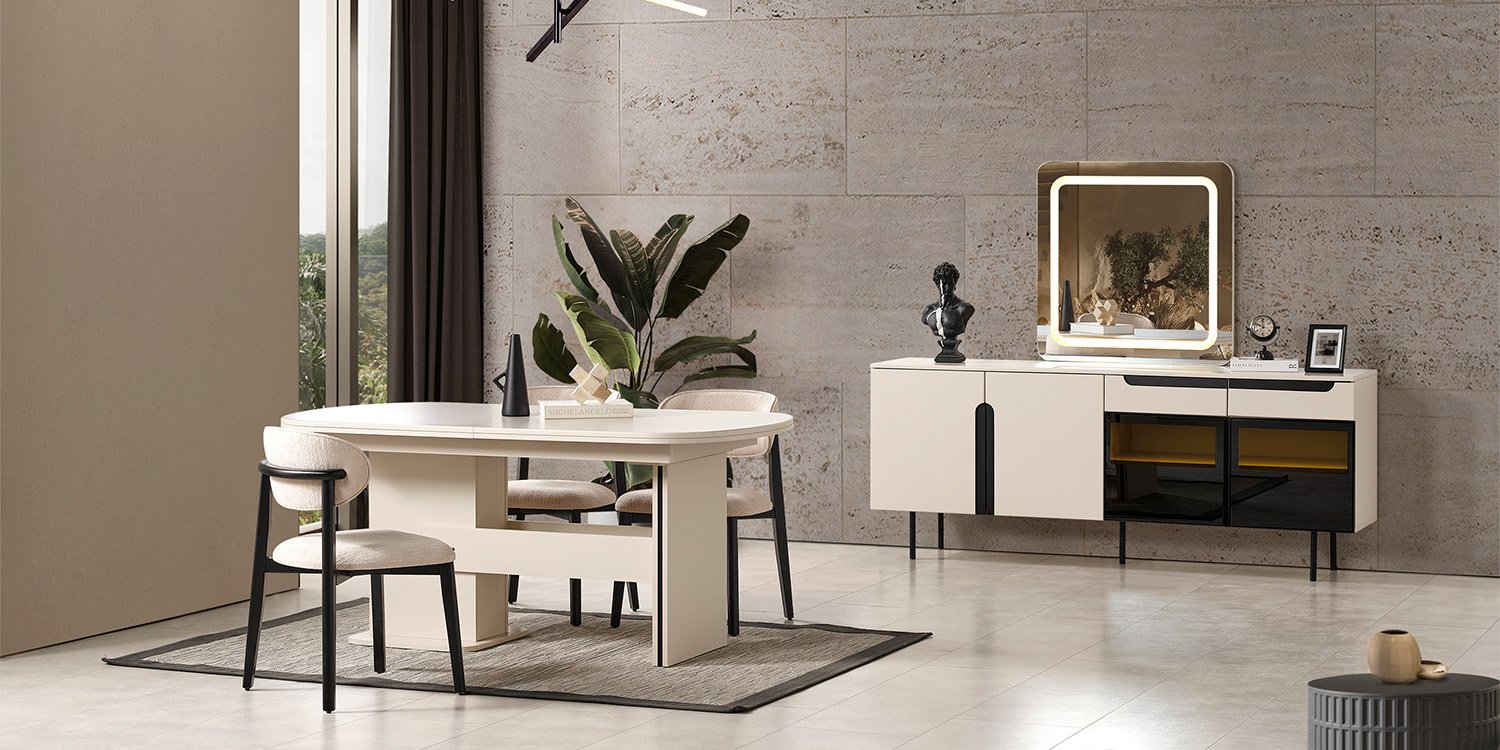 Zara Yemek Odası Takımı Siyah