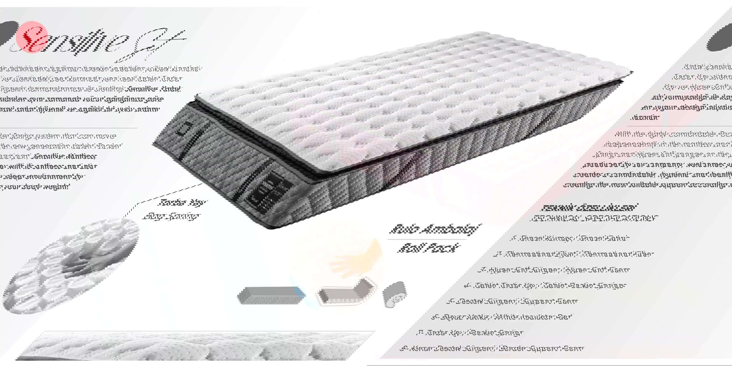 Sensitive Pad 2000 Ortopedik Yatak