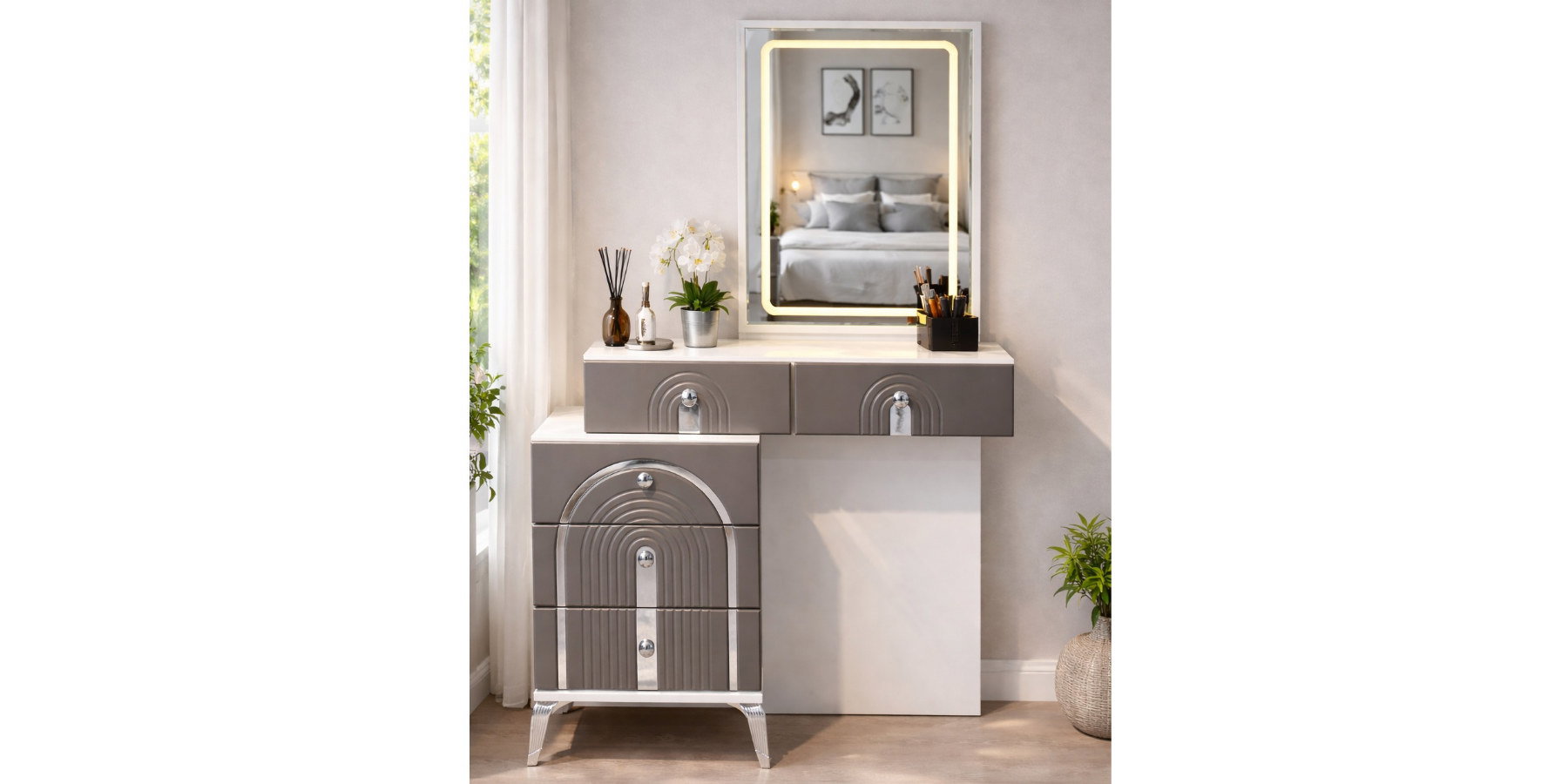 Safir Yatak Odası Takımı Antrasit