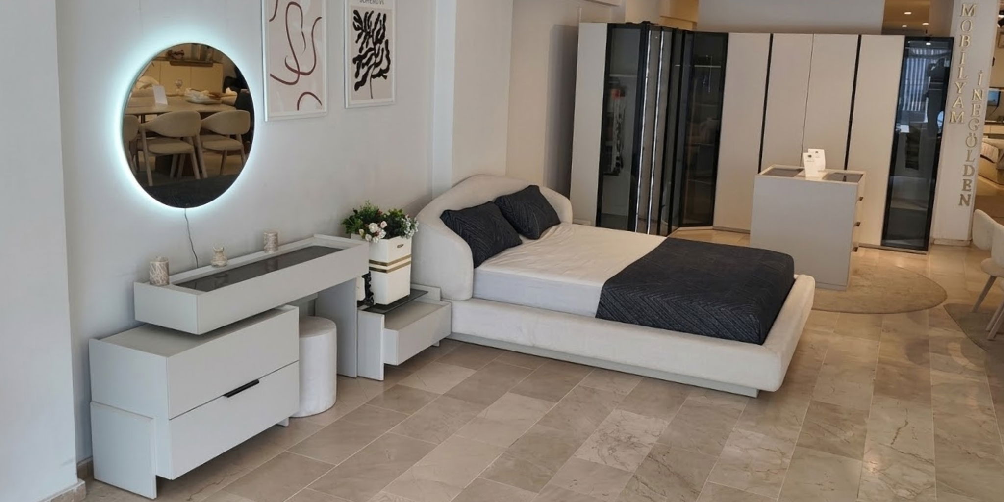 Pragma Giyinme Yatak Odası Takımı Tam Takım Teşhirden