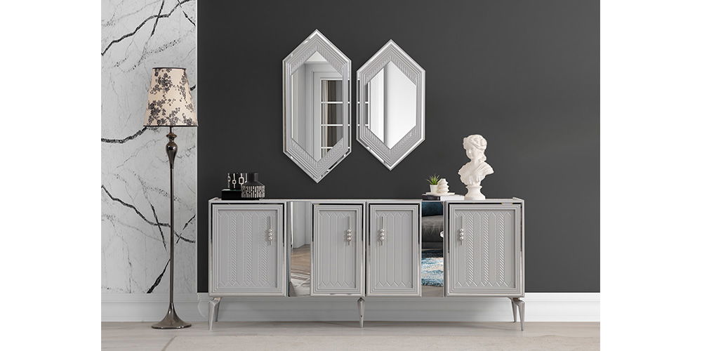 Velar Yemek Odası Takımı Sis Gri