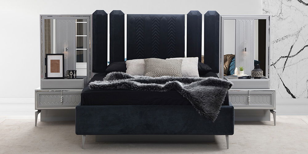 Velar Yatak Odası Takımı Sis Gri