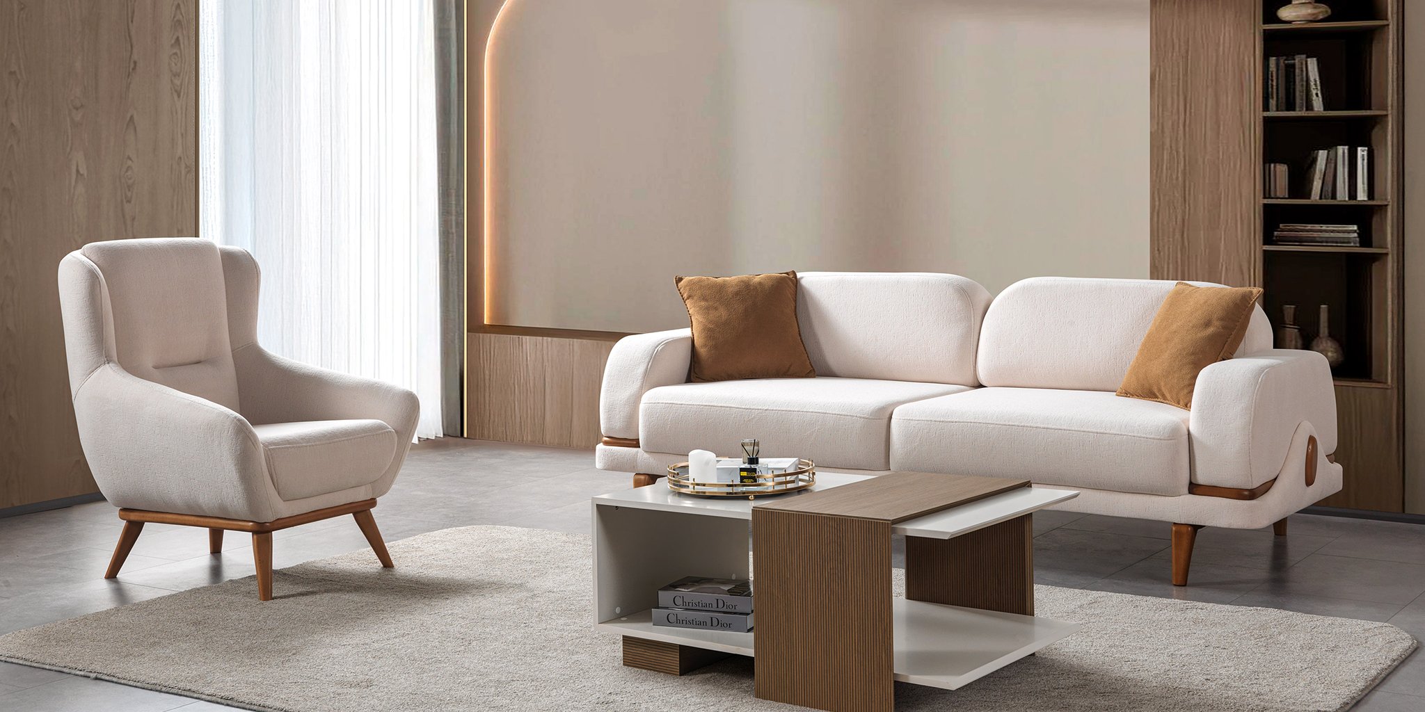 Milas Koltuk Takımı Ceviz